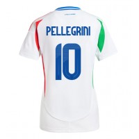 Maglia Calcio Italia Lorenzo Pellegrini #10 Seconda Divisa Donna Europei 2024 Manica Corta